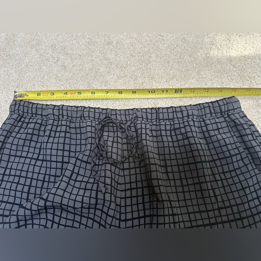Eileen Fisher SET Black Gray M Top and S/P Pants Grid Pattern - Picture 15 of 16